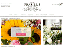Tablet Screenshot of fraziersflowers.com